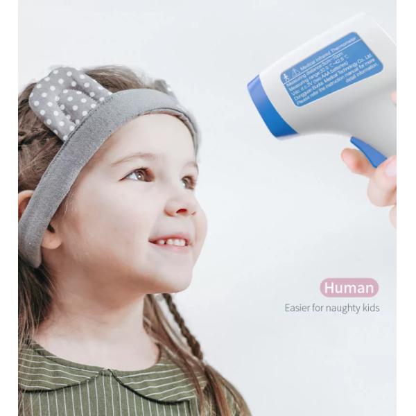 Non Contact Infrared Forehead Thermometer With Triple Color LED Backlight Display