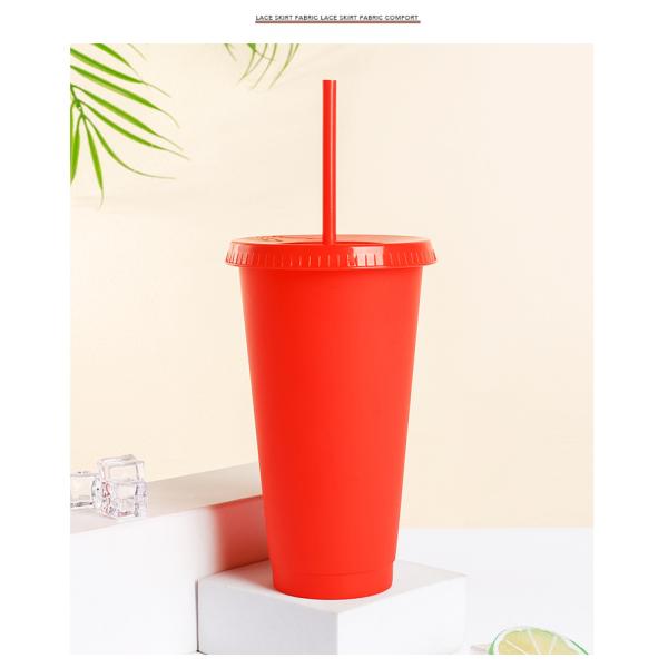 New Export Straw Cups Large-capacity Frosted Texture Drinking Cups Tea Bar And Catering Supply Portable Cups Factory Wholesale