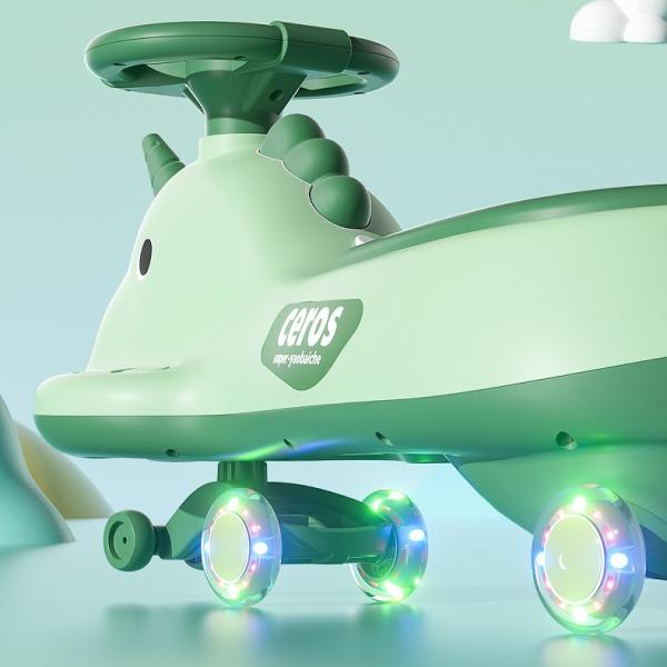 Anti-Rollover Flash Wheel Swing Ride On Scooter Car for Kids Carton Size 69*25*32cm