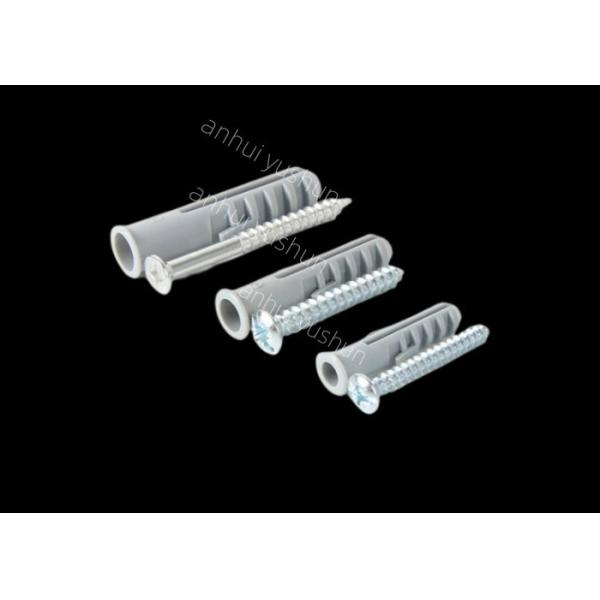 All Sizes Grey Plastic Wall Plug Screw Expansion Customized Color