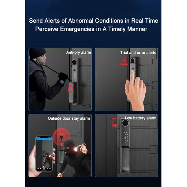 Standard Mortise Video Intercom Door Lock Grey Automatic Door Locks For Houses