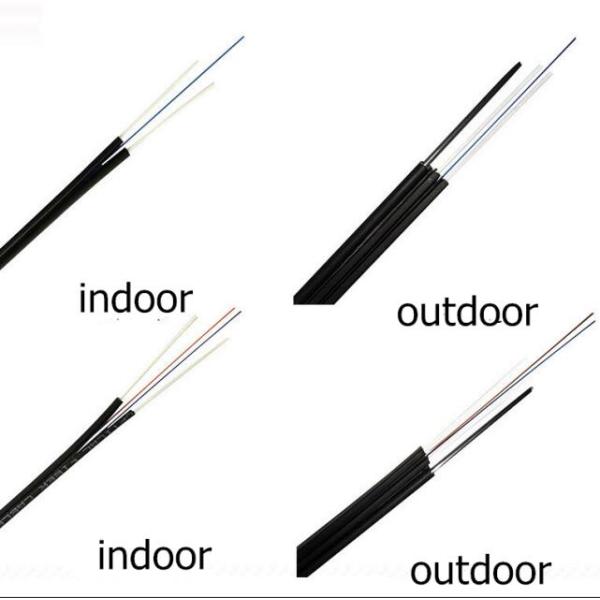 G.657A1 FTTH Drop Cable / 100m LSZH Optical Cable 50kg/km Cable Weight