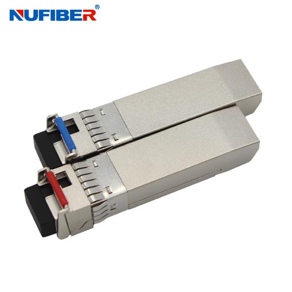 1270 / 1330nm TX RX 20km 10G SFP Module , WDM Single Mode 10G SFP Bidi Transceiver
