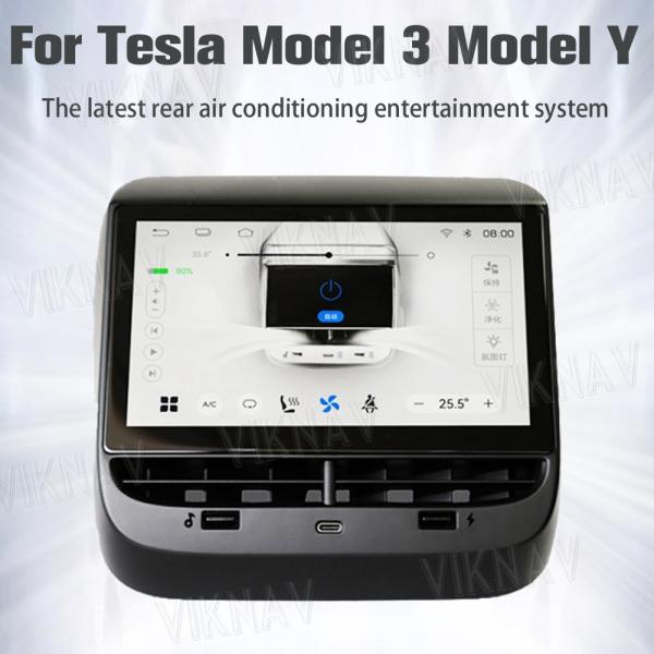 Android 12 Multimedia System For Tesla Model 3 Model Y Rear Display Touch Screen