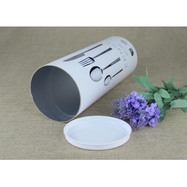 Creative White Cardboard Paper Composite Cans with different sizes for Knife and Fork