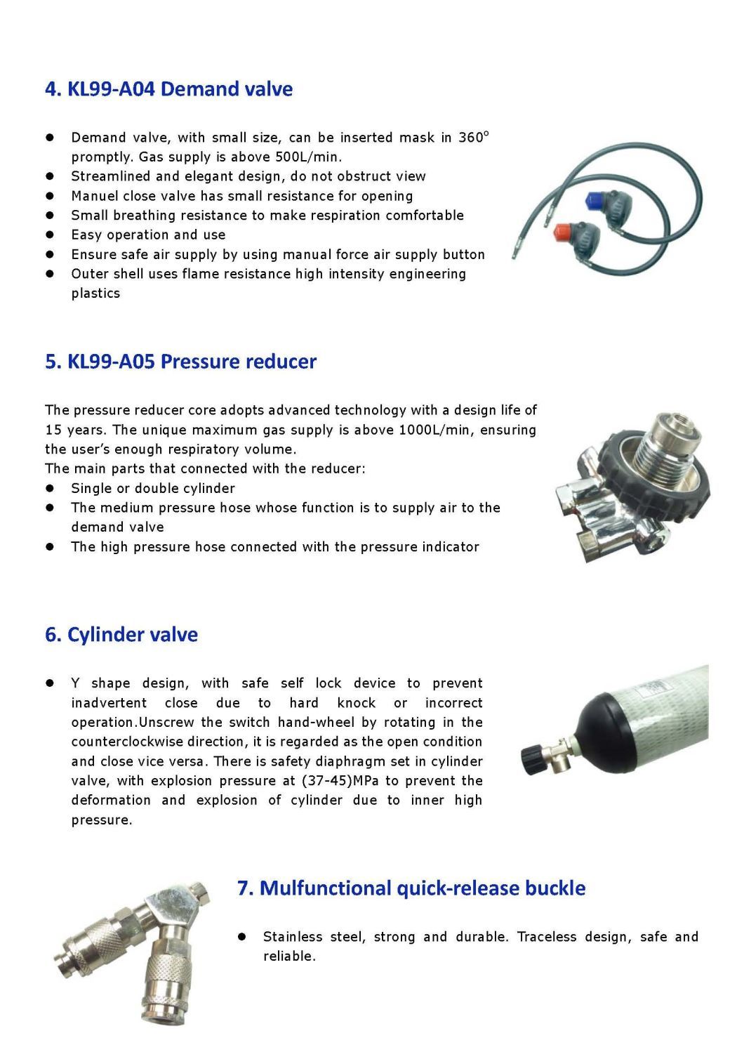 6.8L Scba Portable Breathing Apparatus Equipment with Carbon Fibre Cylinder