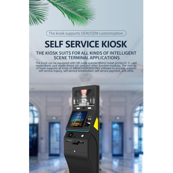 Windows/Android Iron Sheet Metal Body Hotel Terminal Self Service Kiosk
