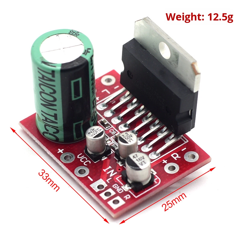 2.0 Two-Channel 39W Power Amplifier Board 12V DC Audio Module