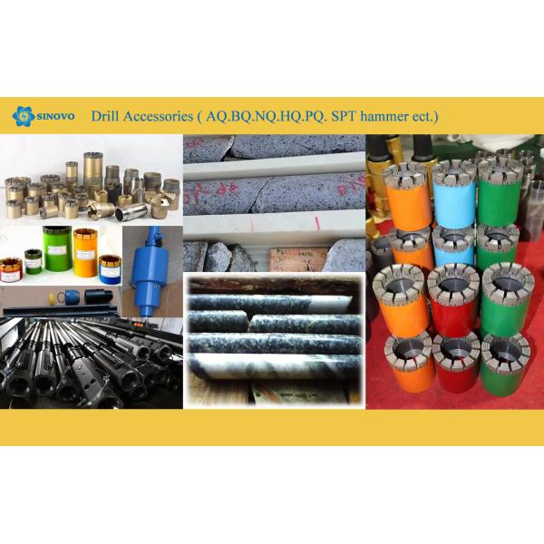 Sinovo Crawler portable water well and Core Drilling Rig XY-1A Depth 180m mounted on crawler or tailer