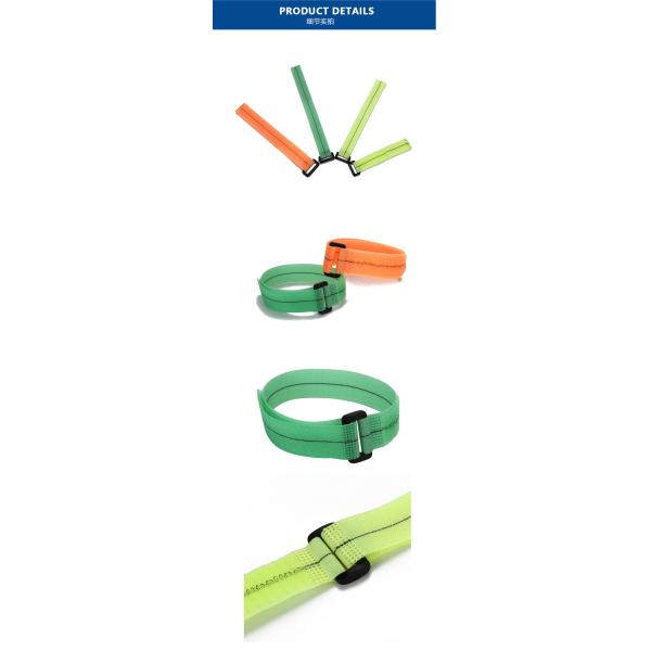 Colored Hook And Loop Cable Tie Plastic Anti Static 150mm For Headphones Cable