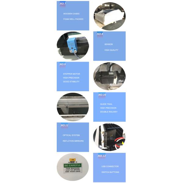 300W Metal Laser Cutting Engraving Machine Water Cooling Co2 Glass Tube