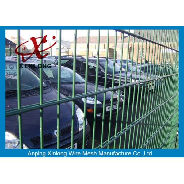 Hot Dipped Galvanzied Welded 656 Double Wire Mesh / Industrial Security Fencing