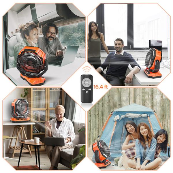 Socool Fan Remote Outdoor Camping Fan Lightweight Multifunctional Portable Fan Features 40000MAh Battery Less Than 50 DB Noise Level