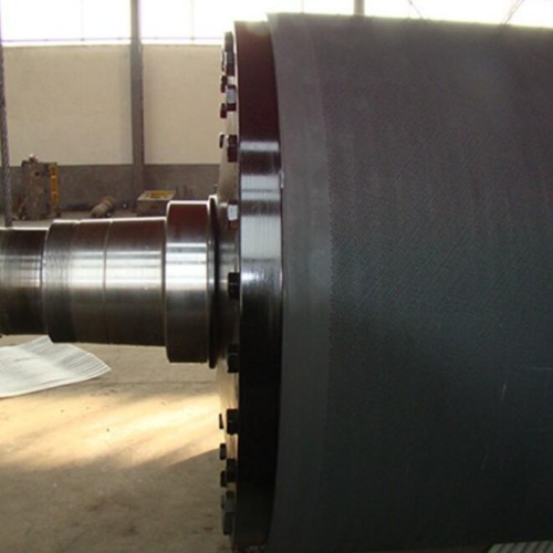 Vacuum Suction Press Roll with 30-40mm Rubber Coating and 4mm Drilled Holes for Paper Machine