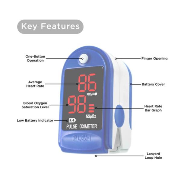 High Performance Portable Pulse Oximeter 90189090 HS Code One Year Warranty