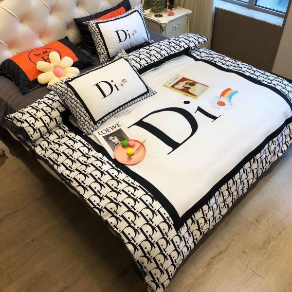 4 Pcs King Size Bedding Set 100% Polyester Luxury Designer Duvet Cover Yes Customized