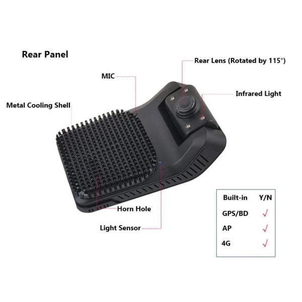 4 Channel 1080P Truck Dash Cam Recorder Fleet Gps Tracking 4G Dash Cam With ADAS DMS