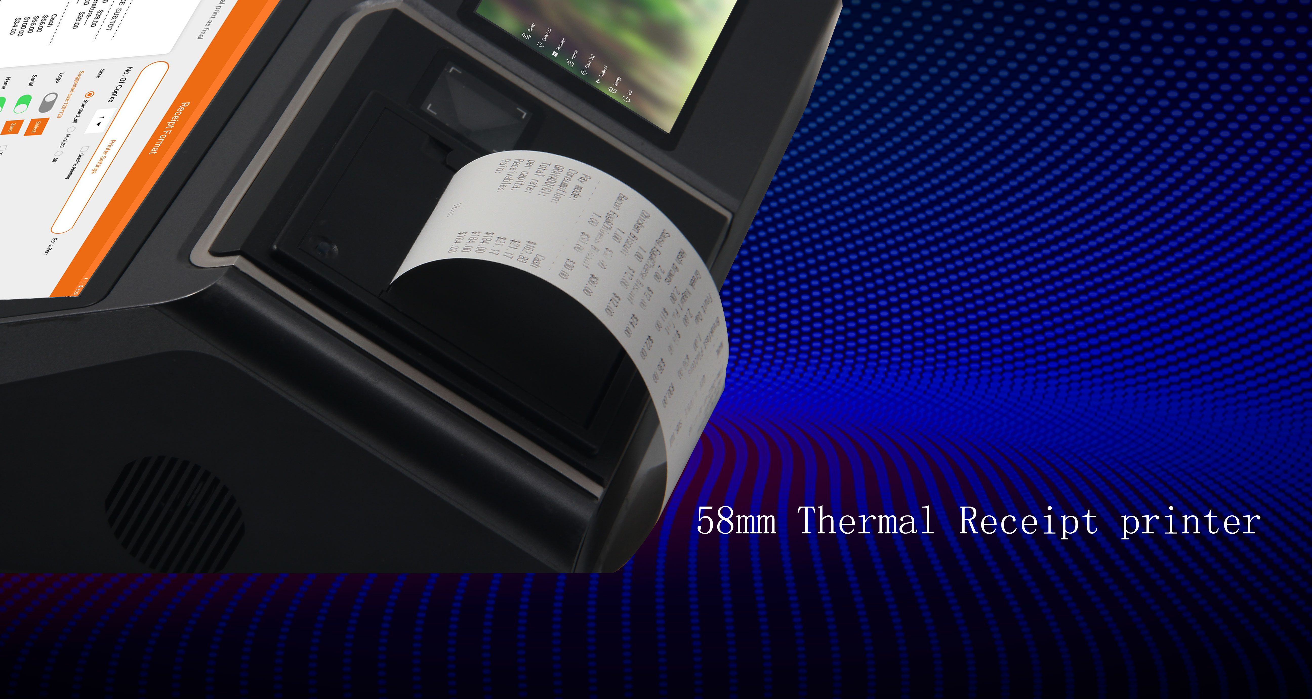 110V-220V AC to DC 12V/5A US/EU/UK/AU Plug 11.6 inch Android POS with Thermal Printer