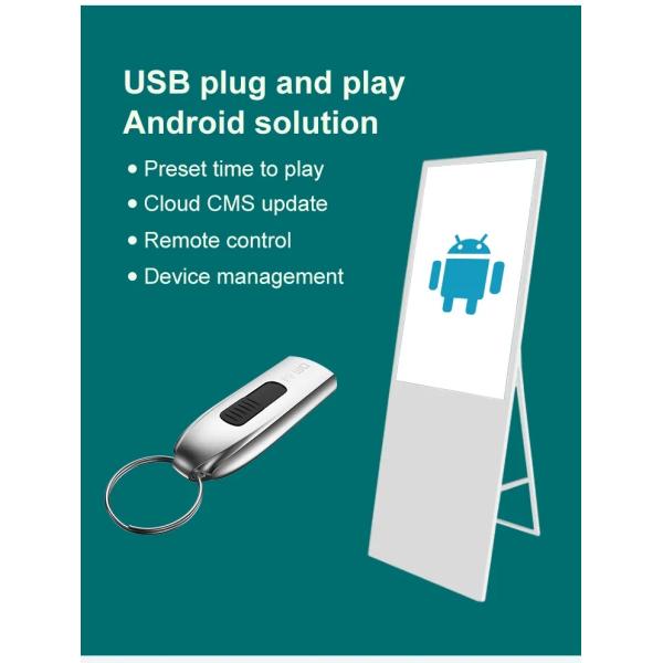 55 Inch Flexible Free Standing Digital Display Screens Portable For Advertising