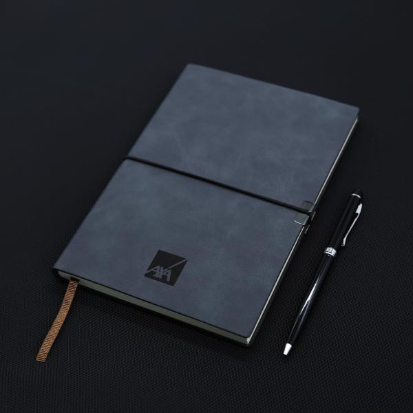 Tied Rope Writing Journal Notebook Blue Color 80 Sheets Paper For Business / Office