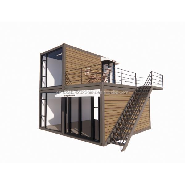 Outdoor Living Room Tiny Homes Luxury Two-Story Modern Prefab Steel Villa Modular Prefabricated Shipping Container House