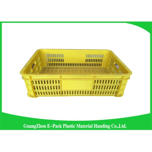 Economic Plastic Stacking Crates , Recyclable Industrial Plastic Crates Space Saving