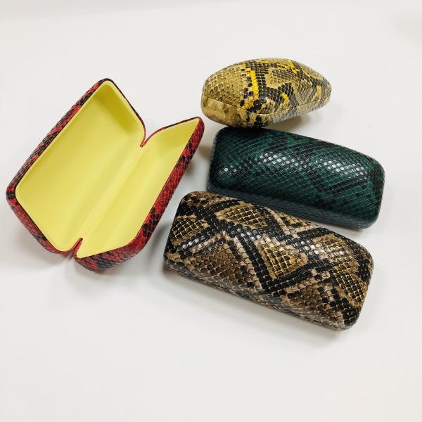 Portable Custom PU leather design hard eyeglasses box for sunglasses