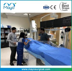 China Cath Lab Surgical Table Drape Angiography Sticky Surgical Drape wholesale