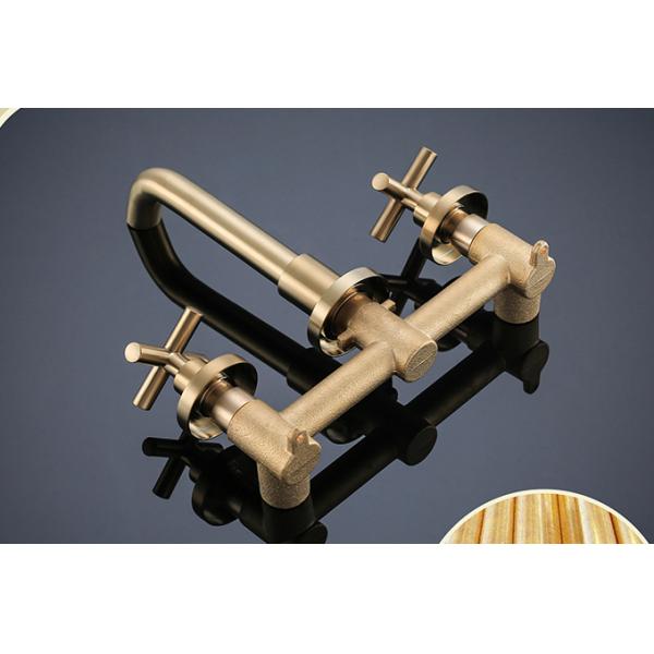 Gold 360 Rotate Wall Mounted 304 SUS Concealed Bath Shower Mixer