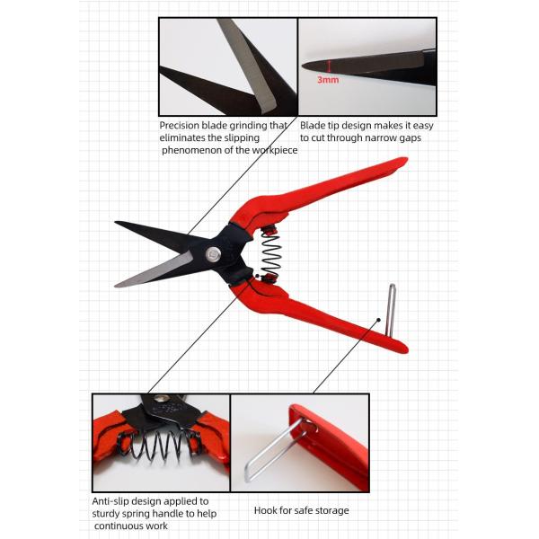 SINSEUNG SB203 Hardware Scissors SK5 High Carbon Steel Painted Handle