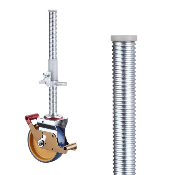 125mm PU Adjustable Scaffold Wheels , 600kg Capacity Caster Wheel Scaffolding