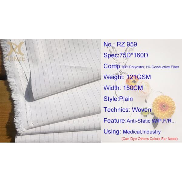 TWILL Style 75D*160D Microfiber Anti Static Textured Clear 99% Polyester 1% Carbon Pongee Fabric
