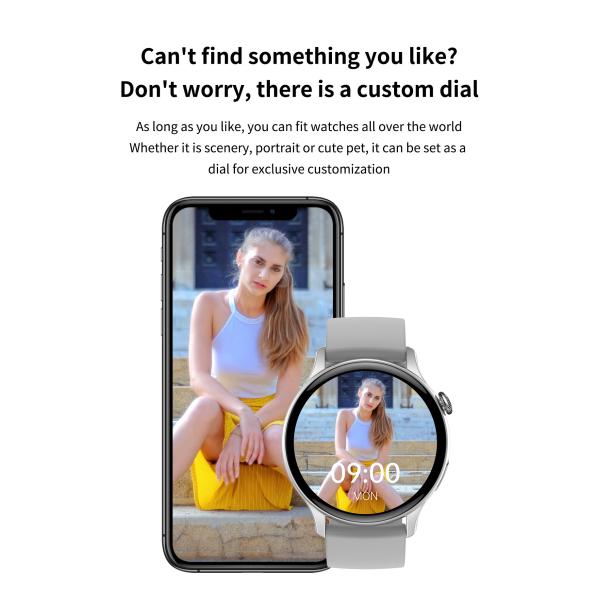 HK85 Ladies Bluetooth Smart Watch 1.43 Amoled Bt Calling NFC Health Monitor