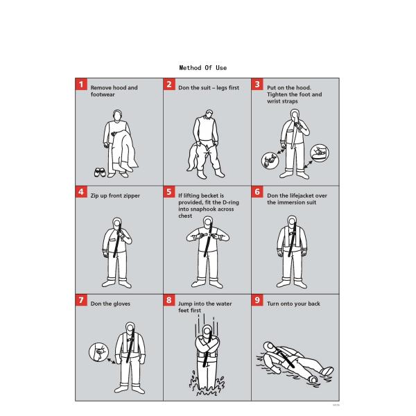 Waterproof Immersion Survival Suit For Fishman EC Certification 6h Protection