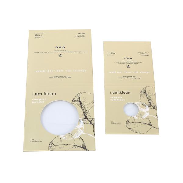 Matte Gold Eyeshadow Envelope Packaging Recycled Pantone Printing With Round