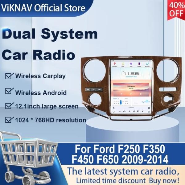 12.1 Inch Touch Screen Head Unit For 2009-2014 Ford F250 F350 F450 F650 128G Navigation GPS Multimedia Player Carplay