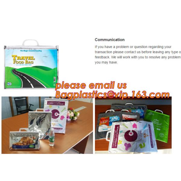 Foldable Lunch Insulated Cooler Bag Heated Food Delivery Bag Thermal Pizza Delivery Cooler Bag