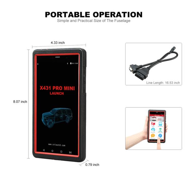 X431 Pro Mini LAUNCH X431 Pro Mini Bluetooth/Wifi Full ECU auto diagnostic tool with 2 year free up date Launch X-431 Pr