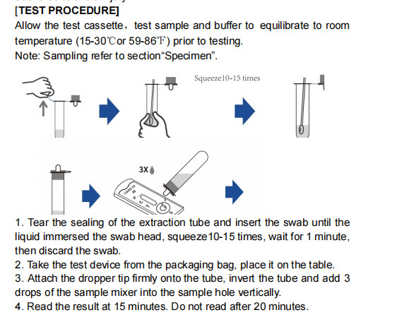 Quick Swab Antigen Rapid Test Kit 99.05% Rtk Nasal Swab Nasopharyngeal