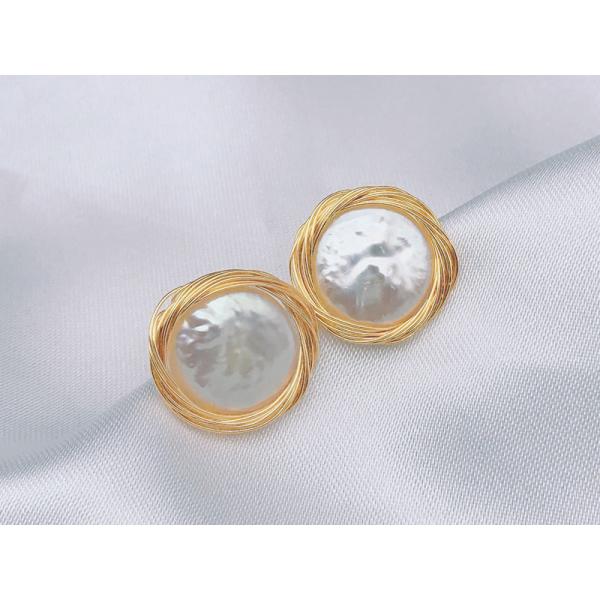 Natural Pearl Necklaces Charmming Korean Fashion Pearl Earrings For Women Hoop Round Earring Jewelry