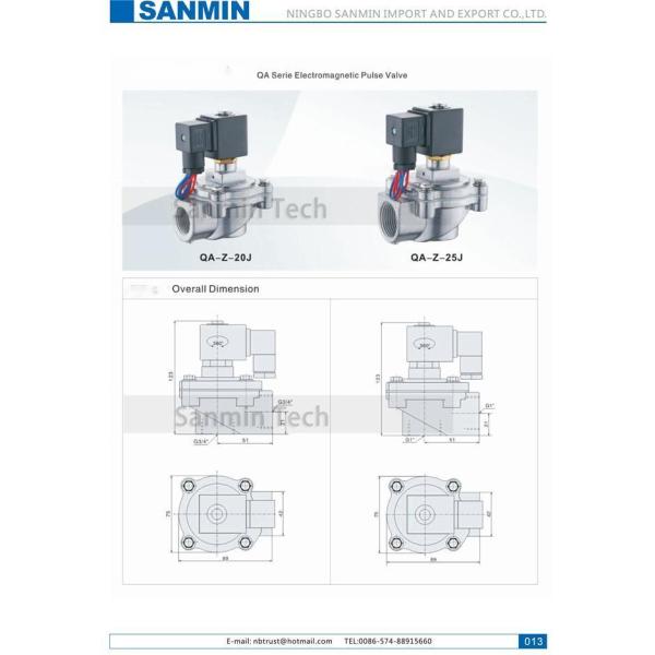 SANMIN QA-Z-20J / 25J Pneumatic Pulse Valve Low Pressure Dust Proof Solenoid Valve ASCO Type