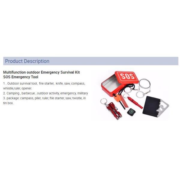 Stainless Steel Outdoor Emergency Products SOS Emergency Tool Multifunction