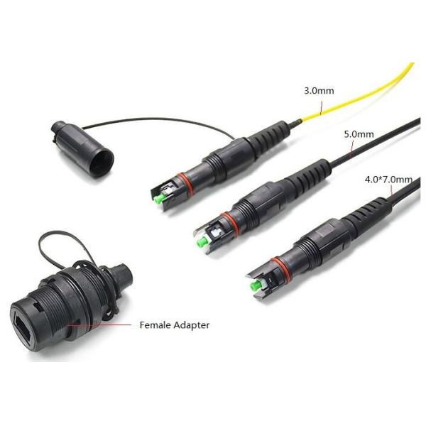IP SC APC To SC APC Fiber Cable Assembly Optitap MINI Compatible H Connector