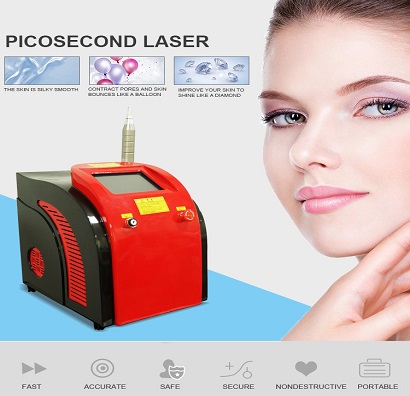 Red desktop picosecond laser 755NM small picosecond freckle removing tattoo instrument 1064nm 532nm wavelength laser