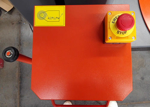 Gray And Orange Semi Automatic Turntable Stretch Wrapping Machine