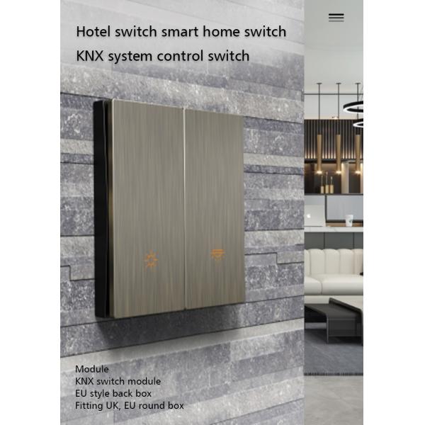 Household Room Control KNX Wall Switch 24V DC Metal Panel Cover