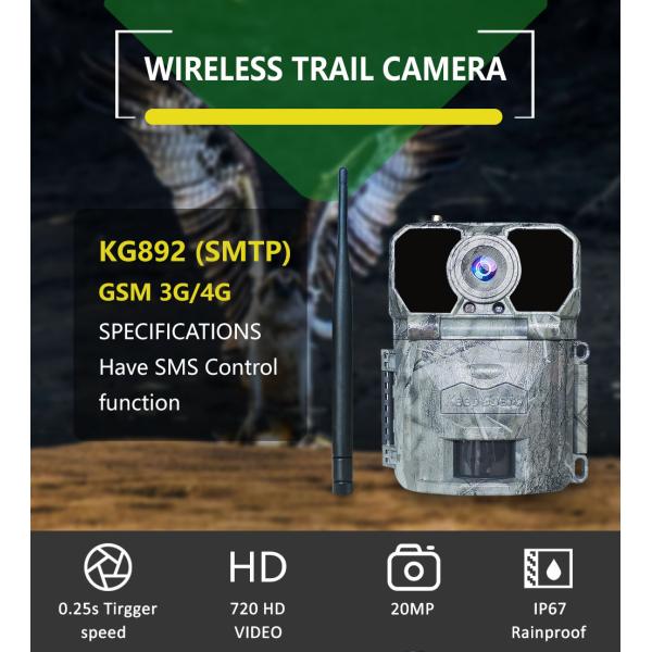 4G Trail Sports Action Camcorder SMTP 25m IR MMS GPRS With Cellular Sim Card