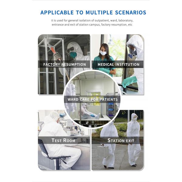 Nonwoven PPE Chemical Disposable Protective Coveralls M L XL 2XL 3XL 4XL
