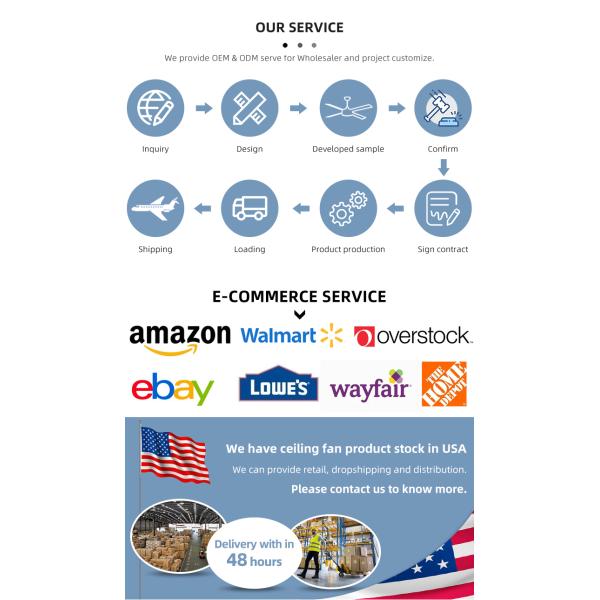 Indoor Remote Control 1500LM Solid Wood Ceiling Fan Light 120V 3000-5000K