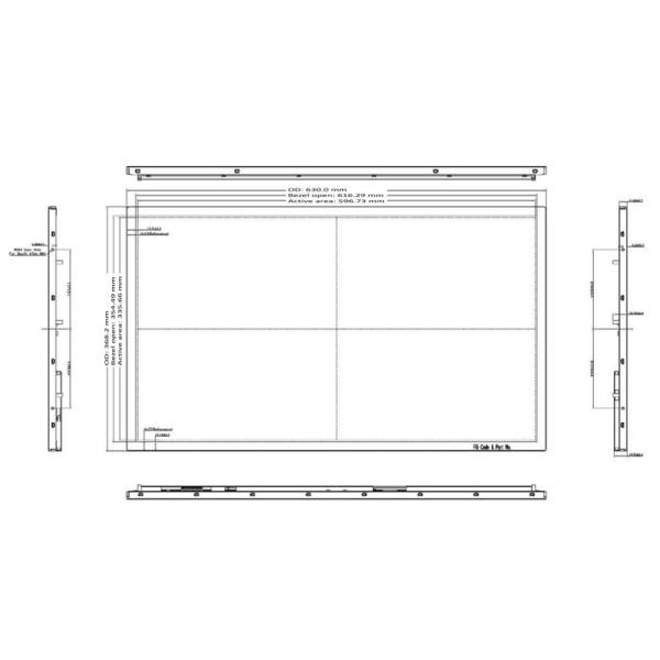 Sunlight Readable 27 Inch UFD TFT LCD Display 60HZ 1000nits EDP Interface